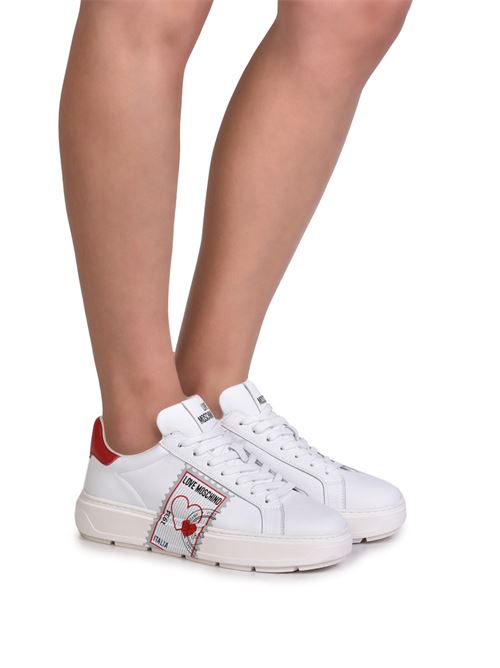 SNEAKERD.BOLD40 VIT.BIANCO+ROSSO LOVE MOSCHINO | JA15254G1HIAC/10A